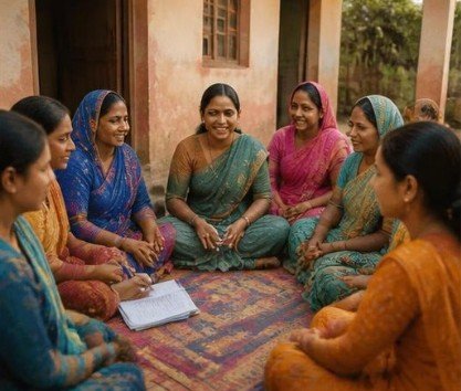 Madhur mahila shakti society self help group meeting