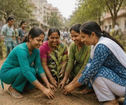 Madhur mahila shakti society tree plantation drive